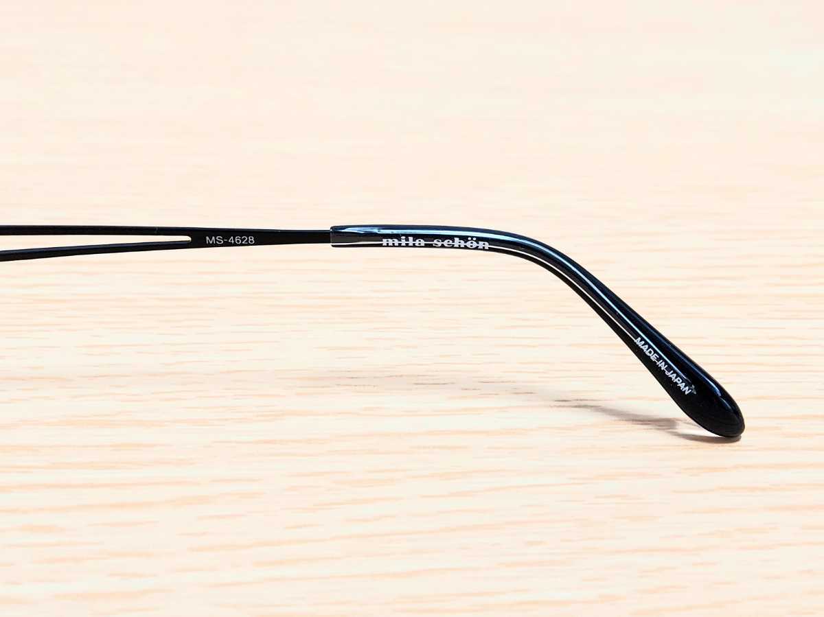 新品　mila schon　ミラショーン　日本製　ブランド　メガネ　眼鏡　高級感　オシャレ　上品　フルリム　チタン　軽い　黒ぶち