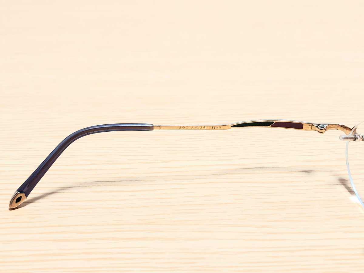 新品　ESTEICA エスティカ　メガネ　眼鏡　高級感　オシャレ　上品　ツーポイント　チタン　軽い　オーバル_画像9