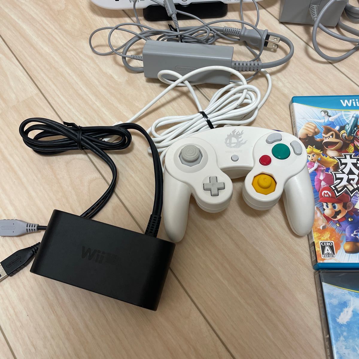 WiiUマリカーセット スマブラ(GCコントローラーと純正コネクタ WiiUマリカーセット スマブラ(GCコントローラーと純正コネクタ