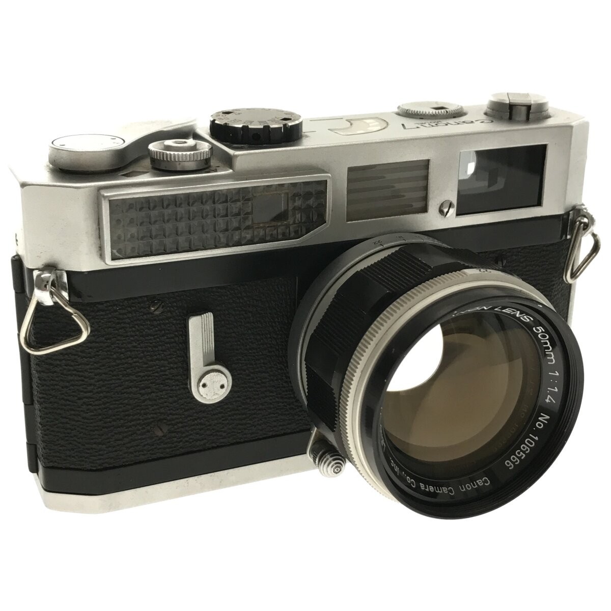 【完動品】Canon MODEL 7 LENS 50mm F1.4 キャノン レンジファインダー 大口径 標準単焦点 L39マウント MFレンズ フィルムカメラ C2653の画像2