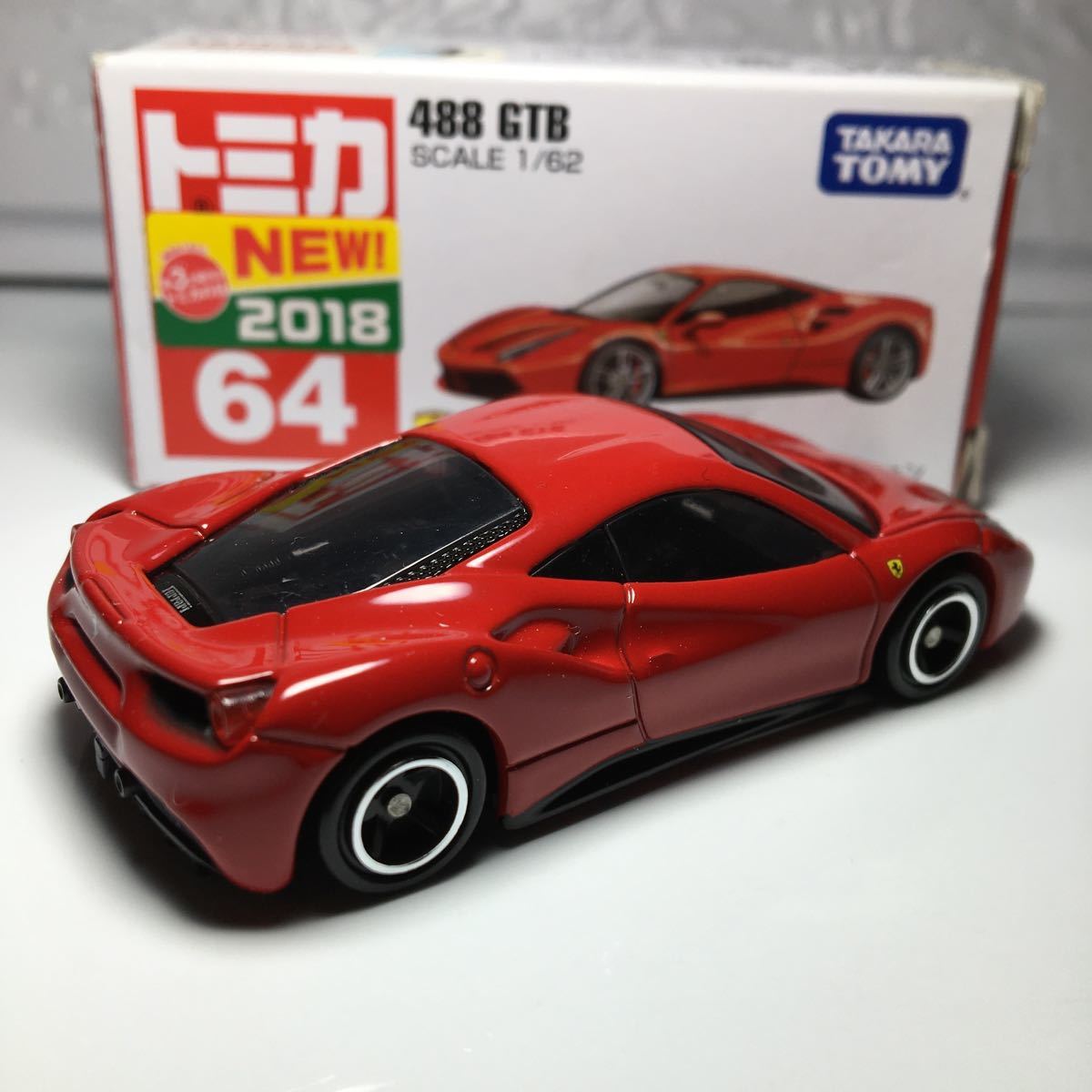 絶版トミカ フェラーリ488GTB 箱付き美品 (生産終了モデルレア 絶版トミカ フェラーリ488GTB 箱付き美品 (生産終了モデルレア