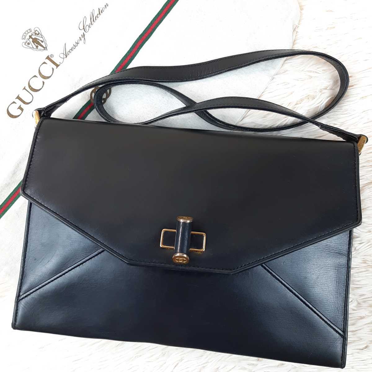 美品】GUCCI グッチ オールドグッチ ショルダーバッグ ターンロック