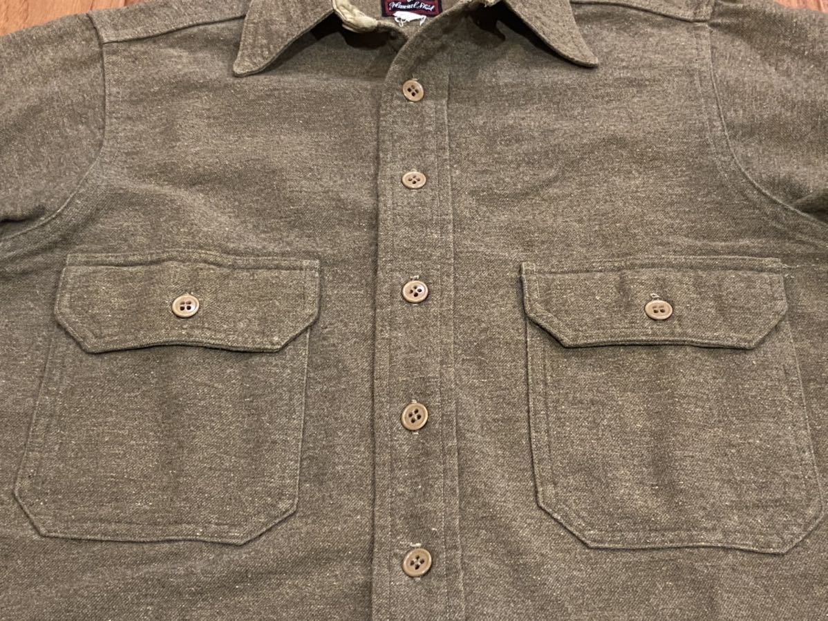 絶滅服ミントコンデション!!30s J.C.PENNEY チンスト付フランネルシャツ ヴィンテージ ビンテージ JCペニー 長袖ウールシャツ ペニーズ