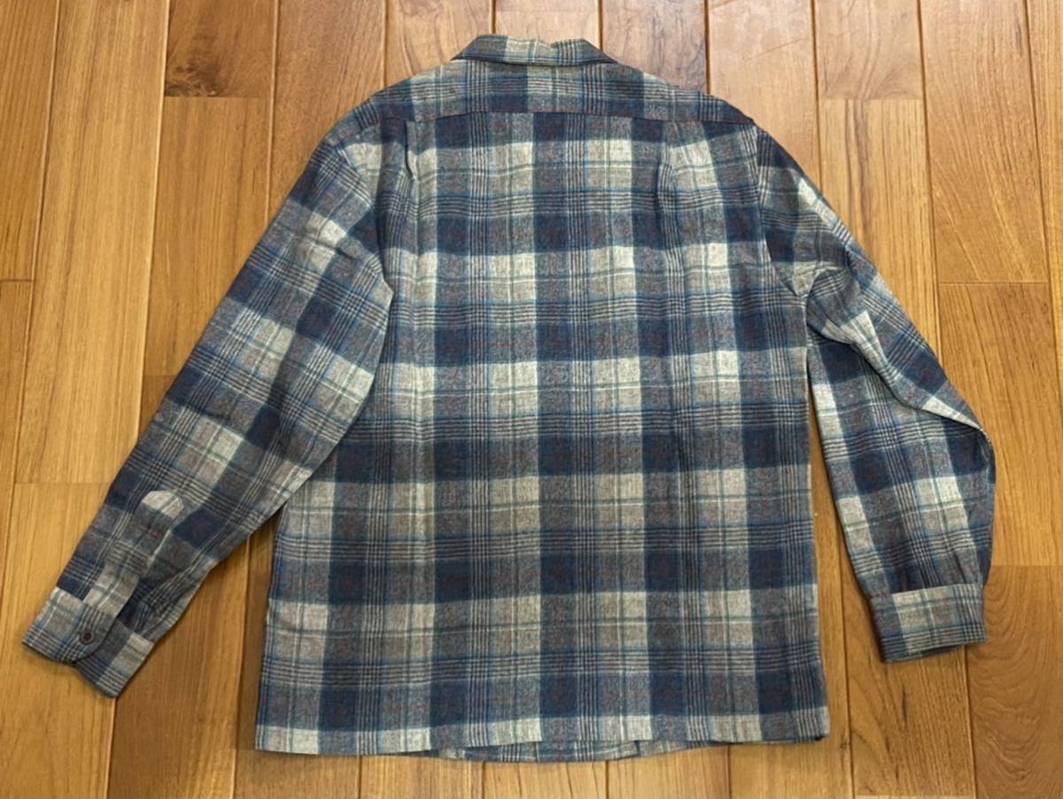 70s デッド/ミント PENDLETON チェック柄ウールシャツ M ペンドルトン ボックスシャツUSA製 ヴィンテージ ビンテージ_画像3