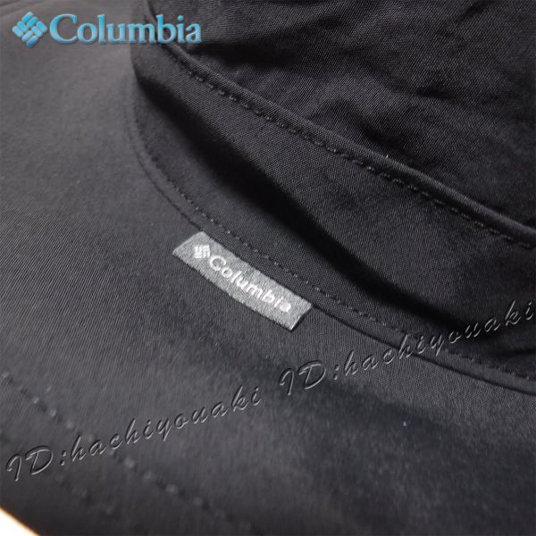 COLUMBIA 新品 コロンビア ハット UPF50 日焼防止 防汚 撥水 速乾 バケット ハット キャップ L/XL ブラック メンズ レディース アウトドア_画像3