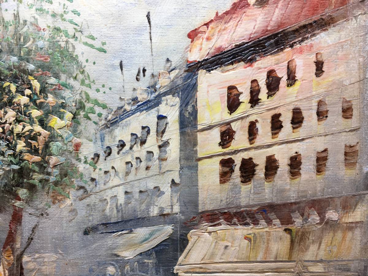 Yahoo!オークション - サイン無し 油彩画 風景画 街の絵 油絵 Yahoo!オークション - サイン無し 油彩画 風景画 街の絵 油絵