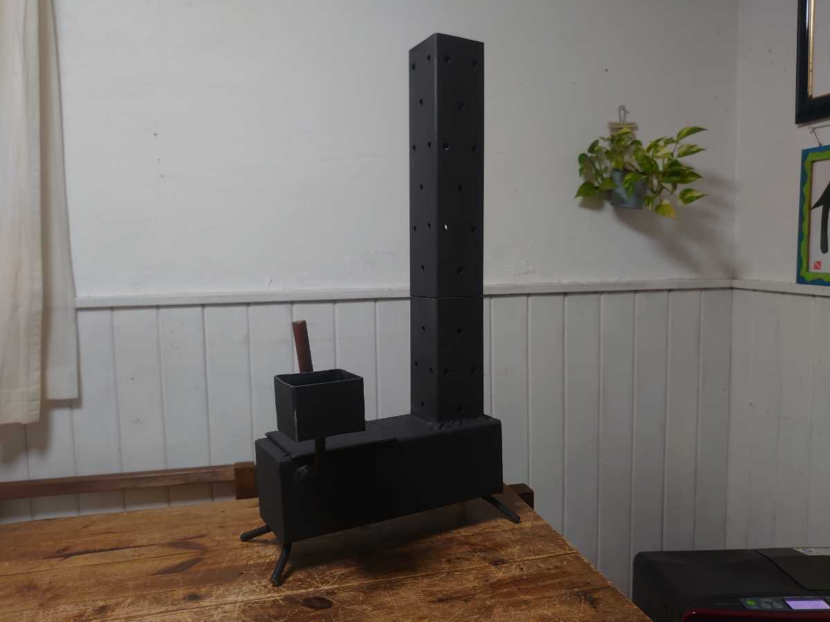 受注製作】 廃油ストーブ No 114 自然吸気 電源不要 ロケット 受注製作】 廃油ストーブ No 114 自然吸気 電源不要 ロケット