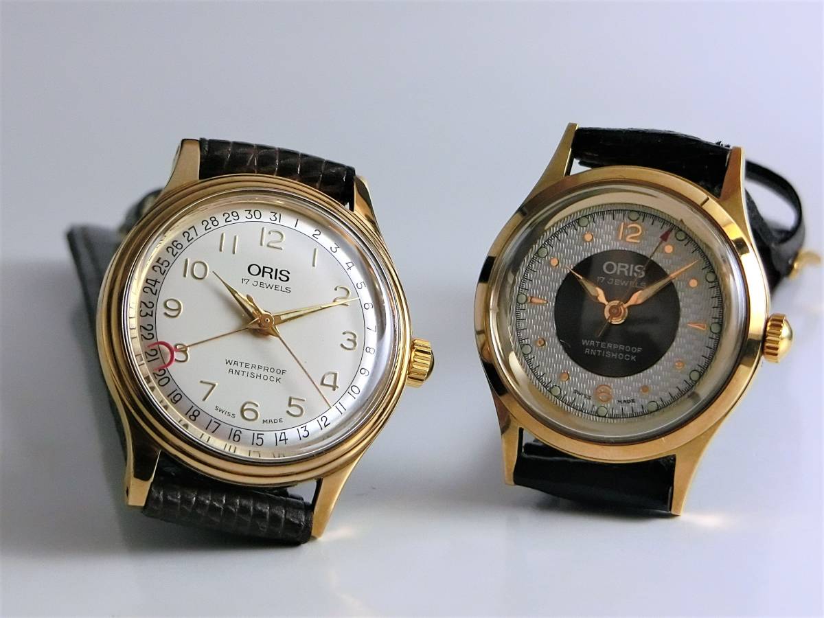 デッドストック ORIS オリス ポインターデイト手巻き腕時計と3針手巻き