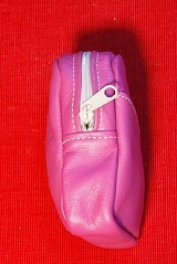 No.411P Soft Zipper Leather Cases Col.:Pink. Made in USA_画像4