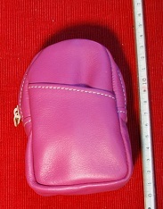 No.411P Soft Zipper Leather Cases Col.:Pink. Made in USA_画像3