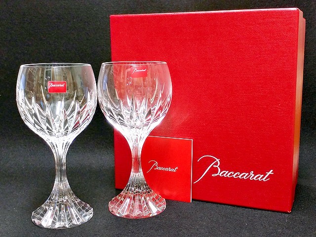 値引 3QV売切!税無し☆Baccarat(バカラ)☆マッセナ☆ワイングラス☆2