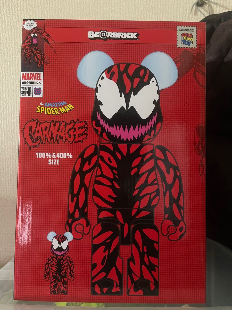 高品質2023】 BE@RBRICK - BE@RBRICK CARNAGE 100% & 400%の通販 by