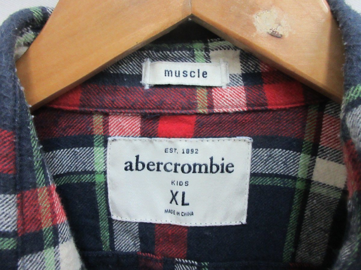  Abercrombie Abercrombie фланель рубашка размер KIDS XL