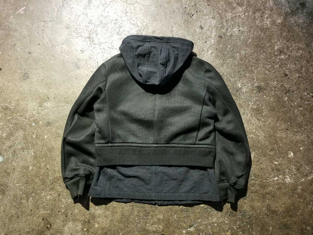 COMME des GARCONS HOMME AD1999 リブライナーフーデッドブルゾン 90s