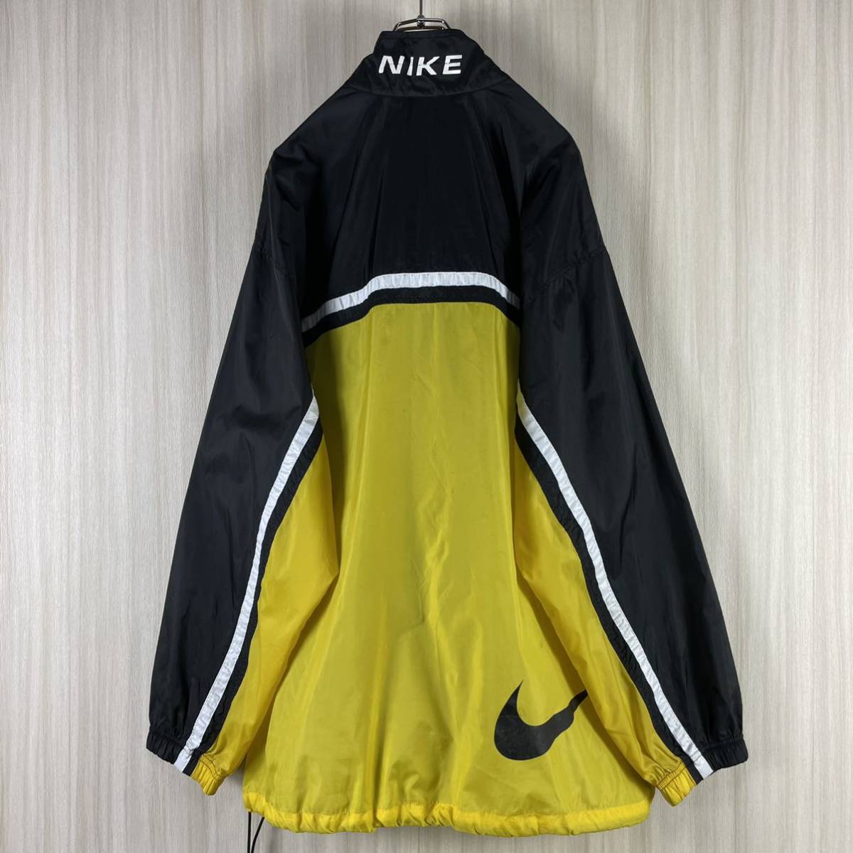 90s】NIKE ナイキ 刺繍スウッシュ 白タグ 銀タグ 切替デザイン ビッグ