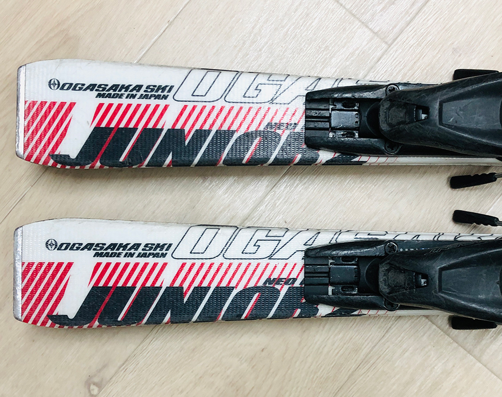 【中古板】OGASAKA オガサカ ジュニアスキー板 + ビンディングセット 110cm 子供用スキー J-38_画像4