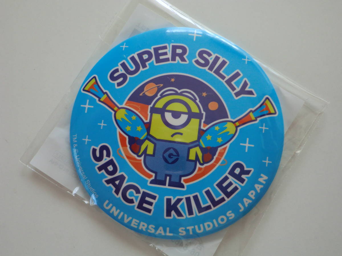 ★ユニバーサルスタジオジャパン USJ「ミニオン 缶バッジ（STPER SILLY SPACE KILLER）」非売品・未開封品_画像1