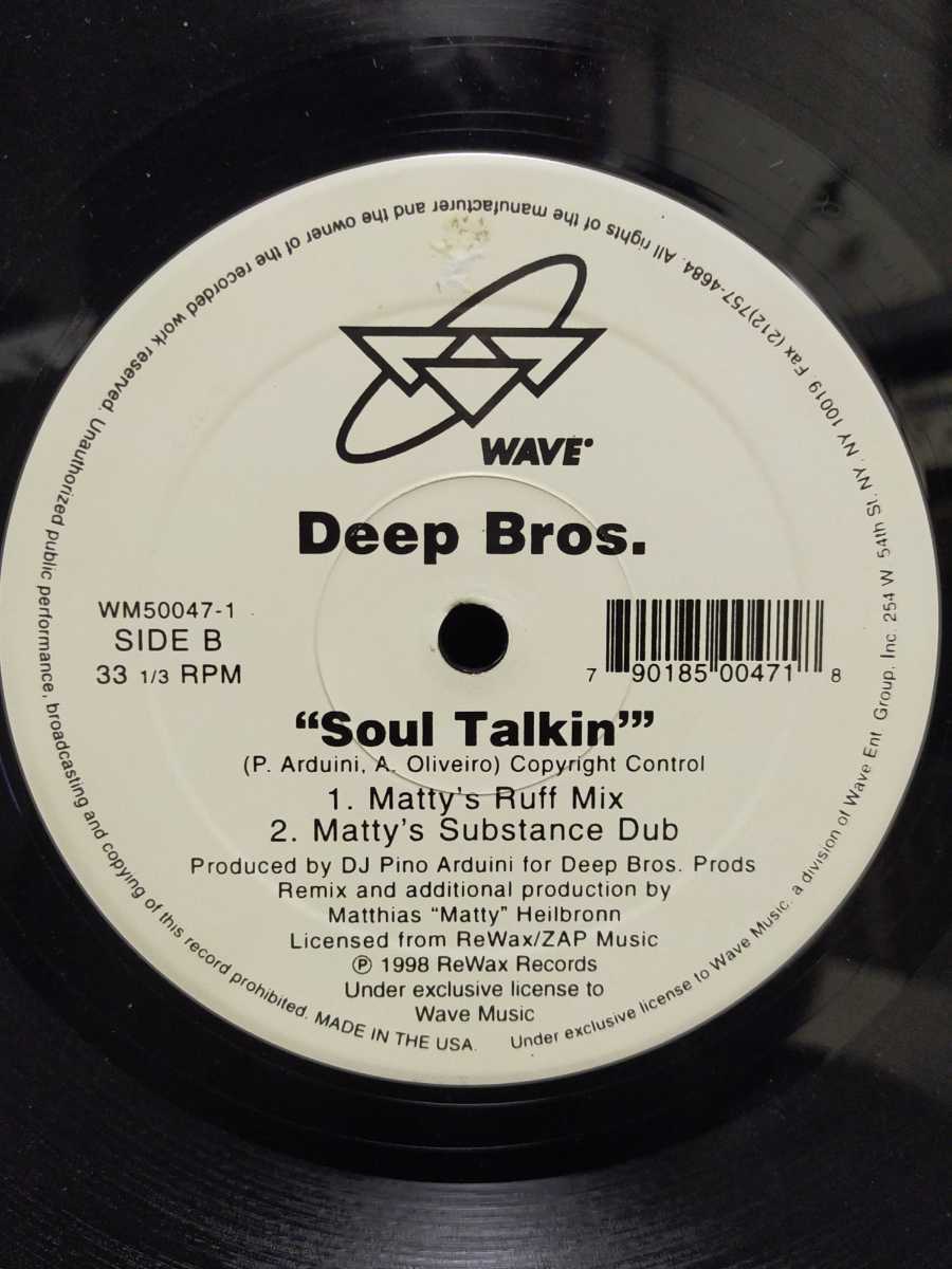 DEEP BROS - SOUL TALKIN【12inch】1998' Us Original_画像2