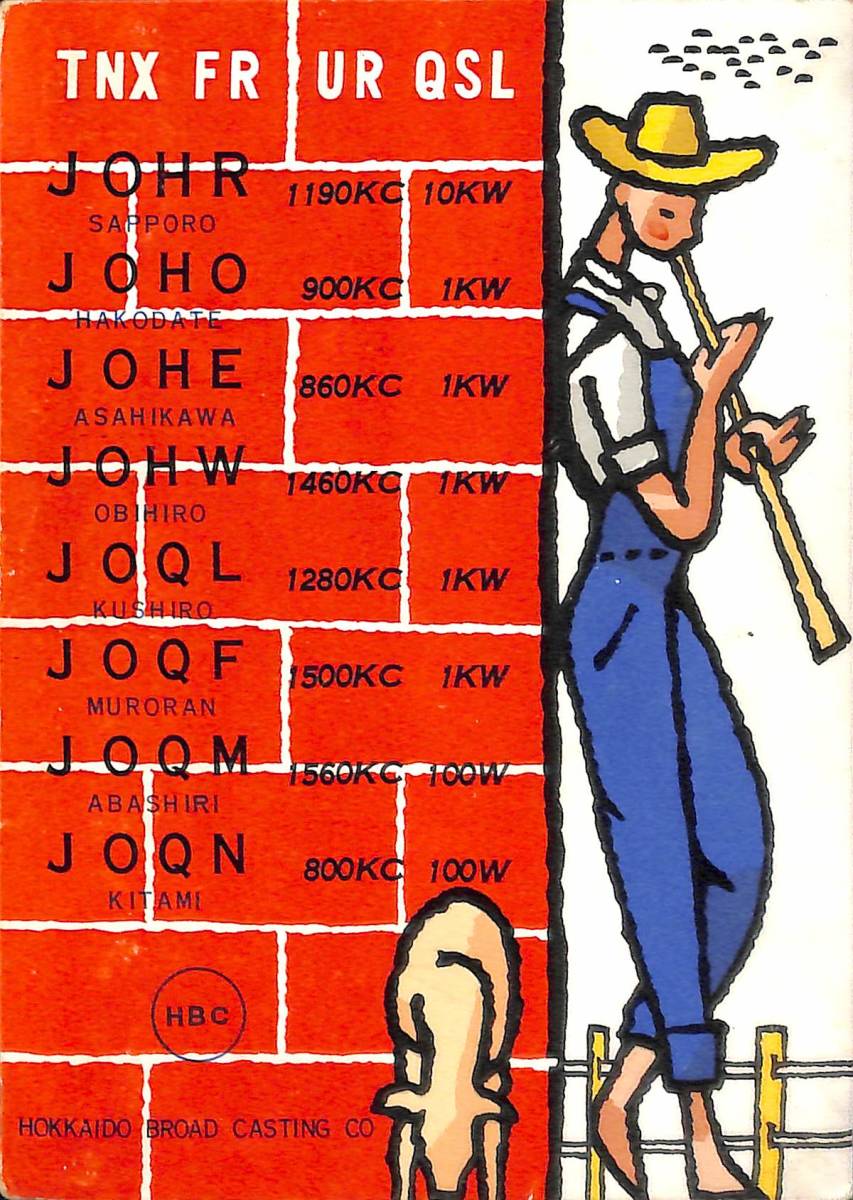 ⑥即決☆送料込☆BCL☆激レア☆入手困難☆希少未使用ベリカード☆JOHR