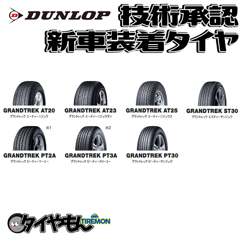 ダンロップ グラントレック ST30 225/60R18 225/60-18 100H NISSAN X-TRAIL 18インチ 4本セット 新車装着タイヤ 純正 サマータイヤ_画像1