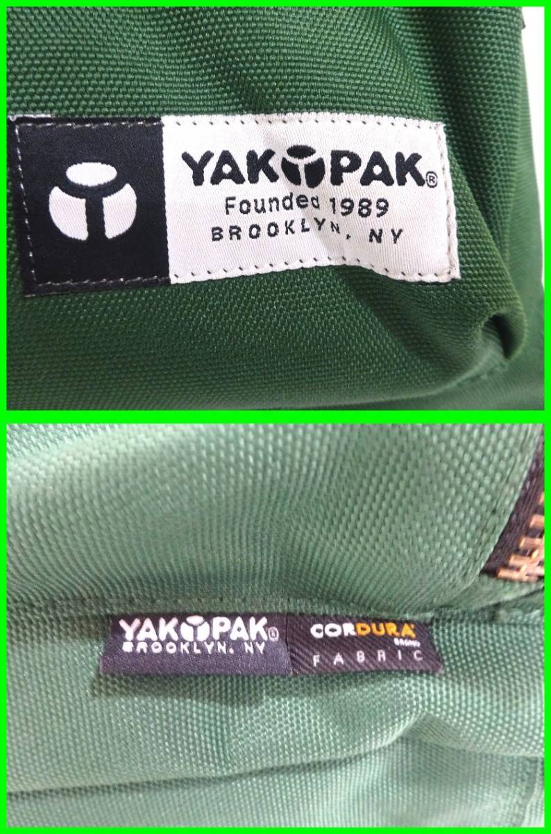 ◆SD-325◆YAKPAK ヤックパック バックパック リュックサック 　グリーン　緑　中古★_画像2