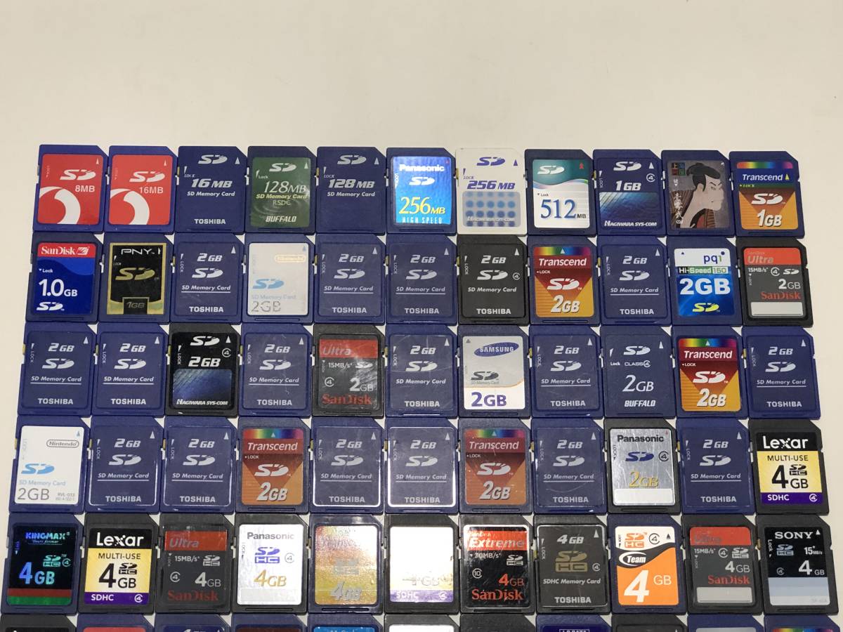 送料無料 大量 77枚 SD HC カード 32GB/16GB/8GB/4GB/2GB/1GB/512MB