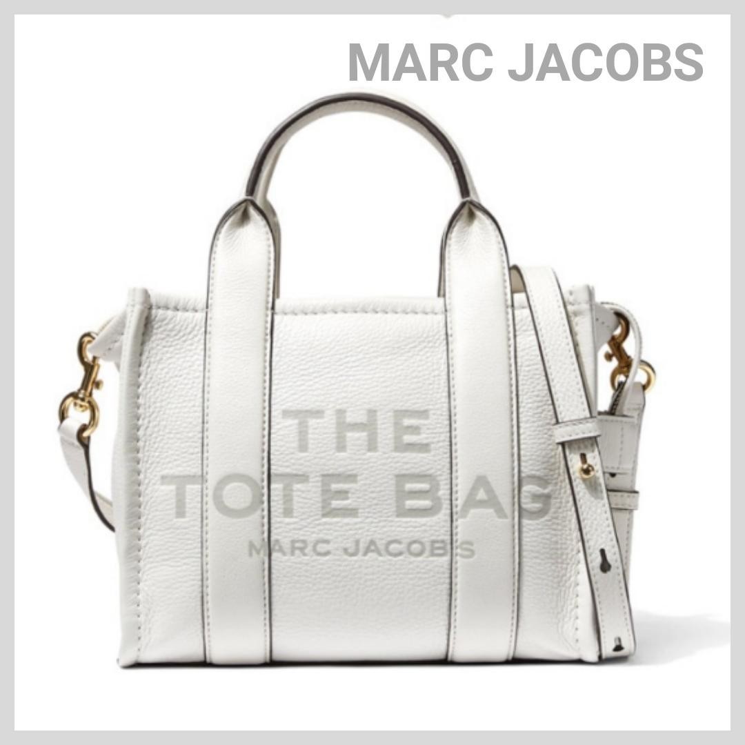 MARC JACOBS レザー ミニ トートショルダーバッグ ホワイト-