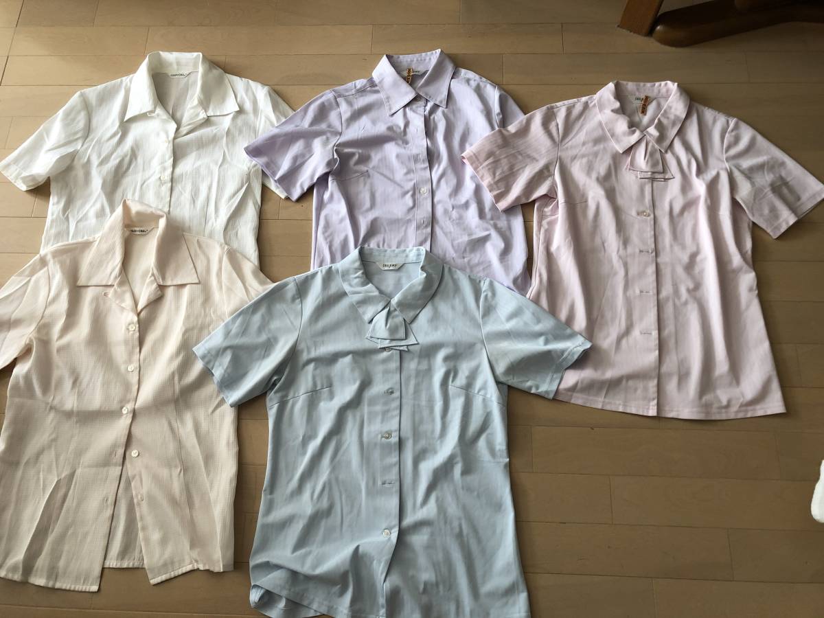 18枚　まとめて【中古】半袖ブラウス/ボンマックス・セロリー・Rizal・enjoie・GLEN-DEE・OL制服 _画像2