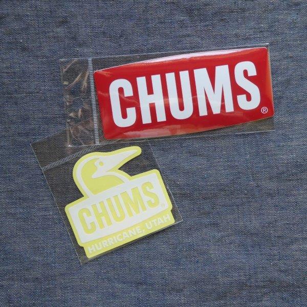 2枚セット CHUMS ステッカー CH62-1072 CH62-1124 WH 新品 防水素材_画像1