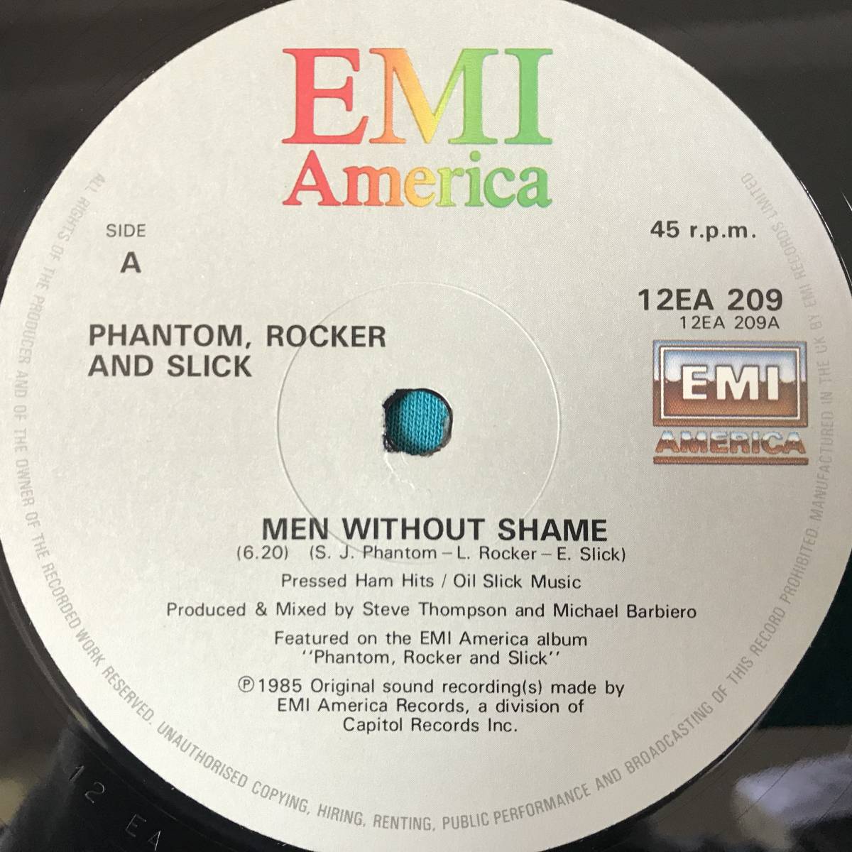 12~*Phantom Rocker & Slick / Men Without Shame UK оригинал запись 12 EA 209