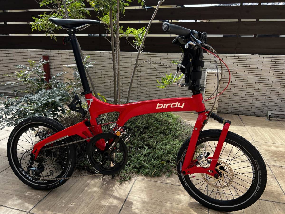 カスタム代10万円超えのBIRDY air シマノティアグラ10速、TRP HY/RDディスクブレーキ、ナローワイドチェーンリング等 /検索 BD-1