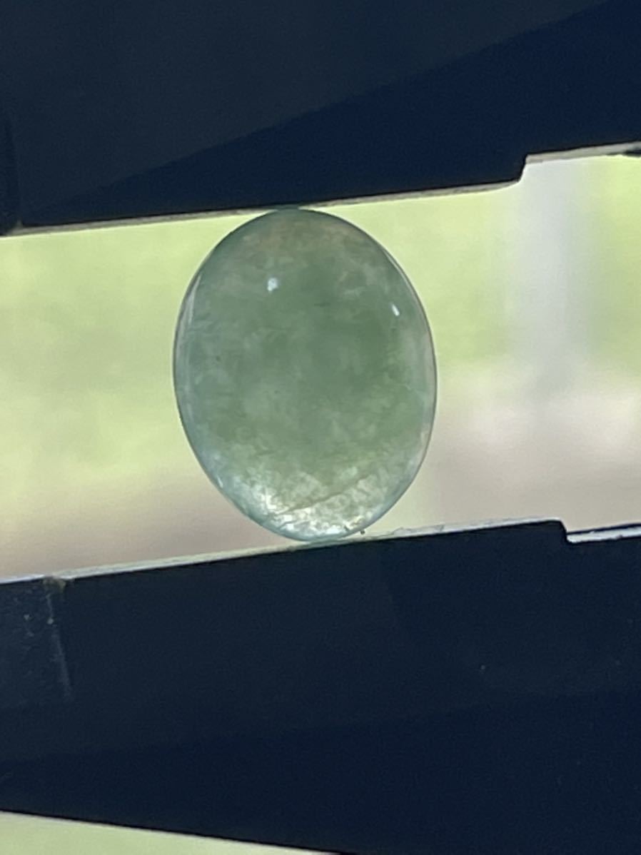 天然 翡翠 ルース 無含浸処理 カボションルース ジュエリーオーダーメイド用 2個ペア 合計6.5ct 果実緑色