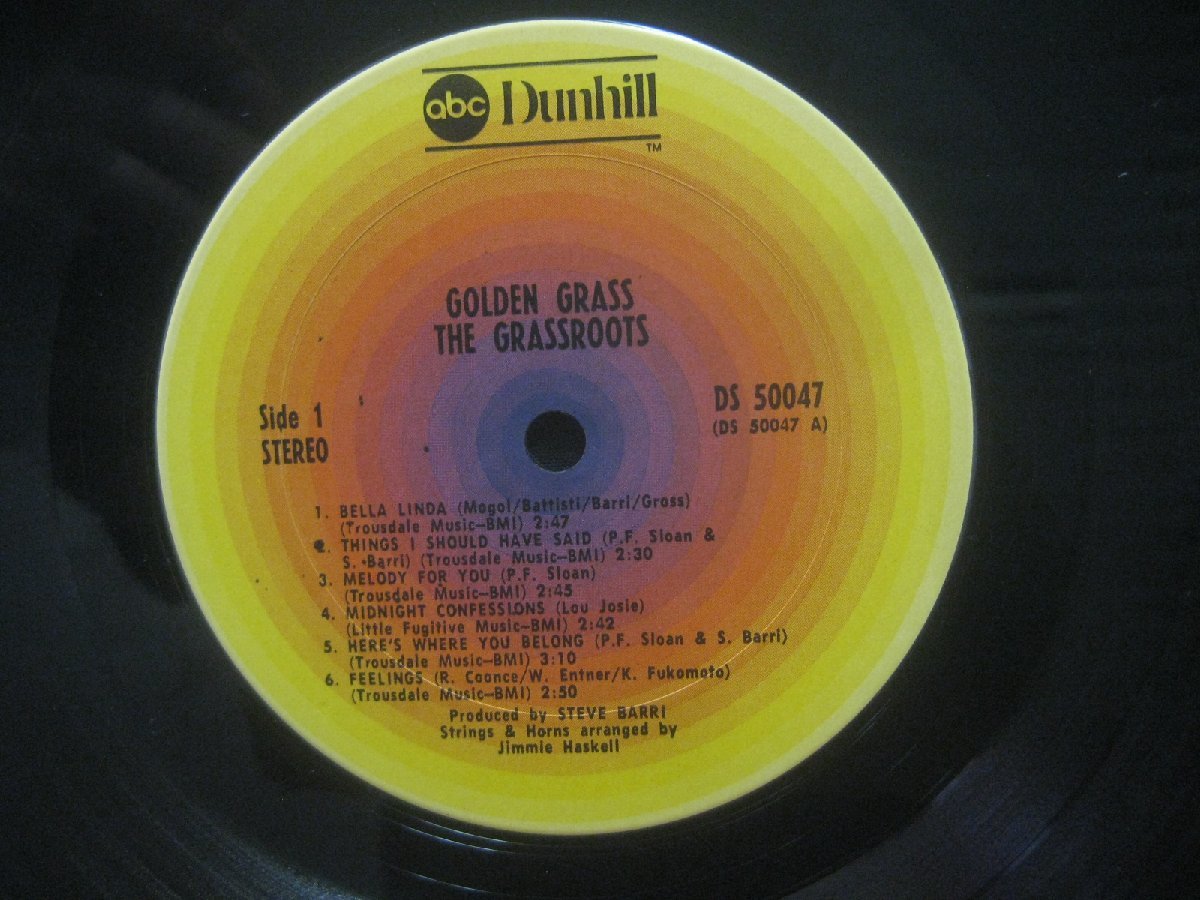 グラス・ルーツ / The Grass Roots / Golden Grass Their Greatest Hits ◆LP6100NO BRPP◆LP_画像3