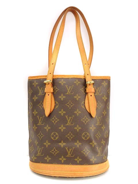 ルイヴィトン LOUIS VUITTON モノグラム プチ・バケット ブラウン 茶