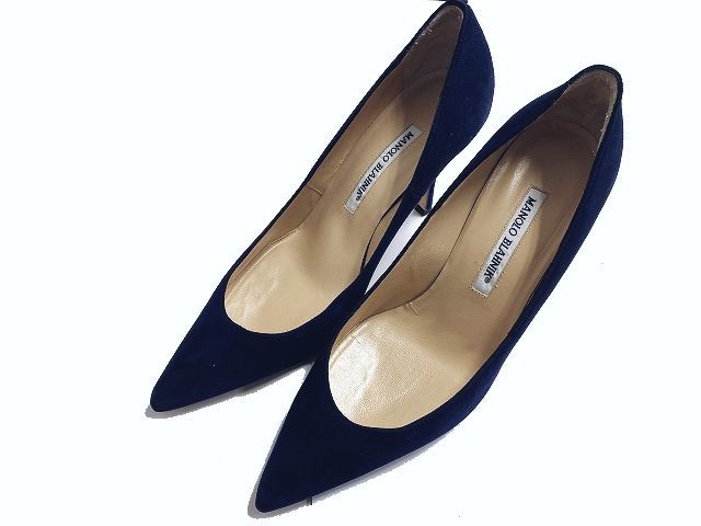 マノロブラニク MANOLO BLAHNIK キエッタ スエード ポインテッドトゥ