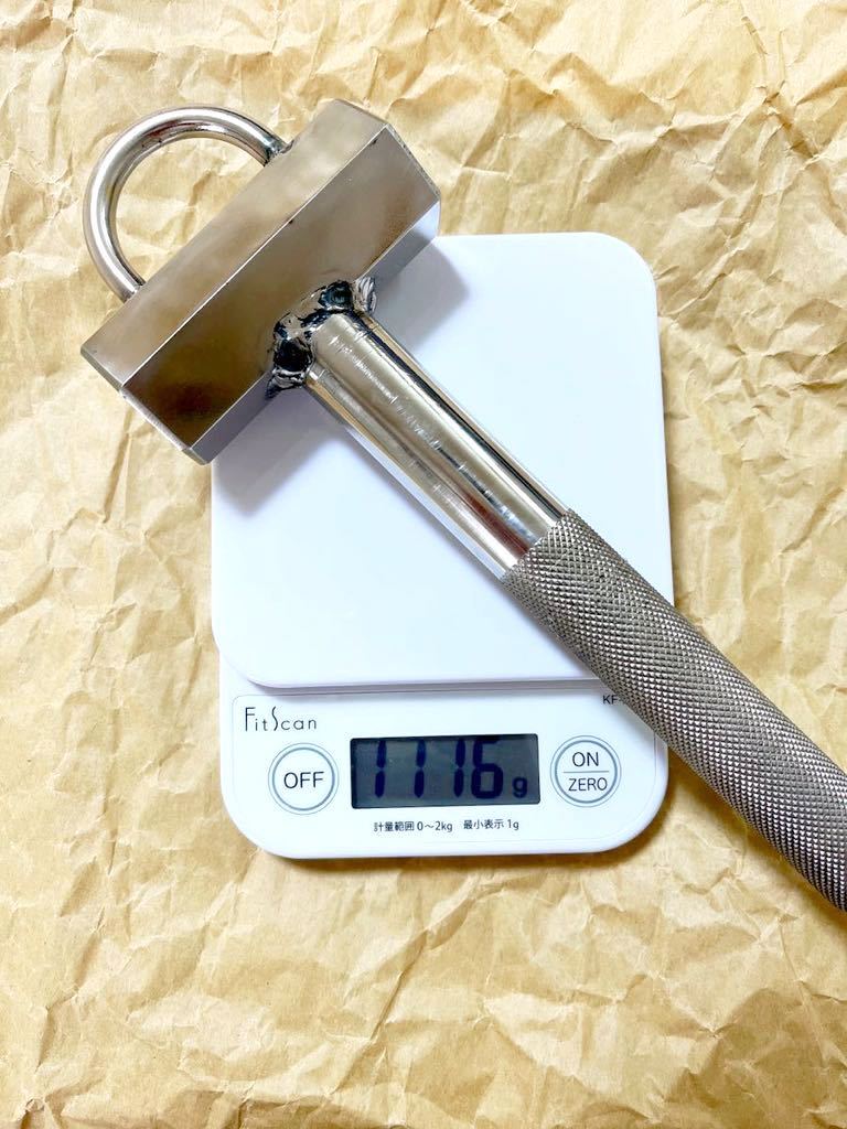 新品 職人作成 オールステンレス ハンマー キャンプ ペグ ステンレス