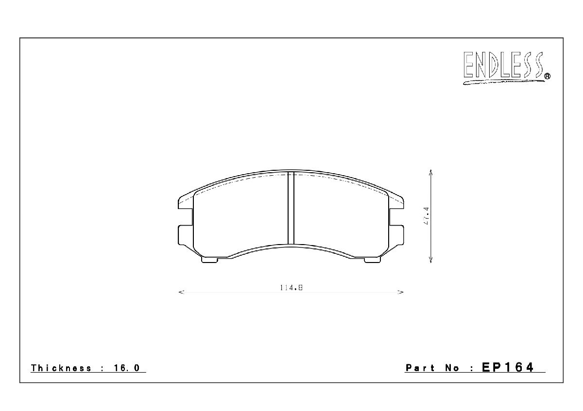 エンドレス ブレーキパッド SSM PLUS フロント左右セット ニッサン マーチ K10 (ターボ) EP164 送料無料_画像2