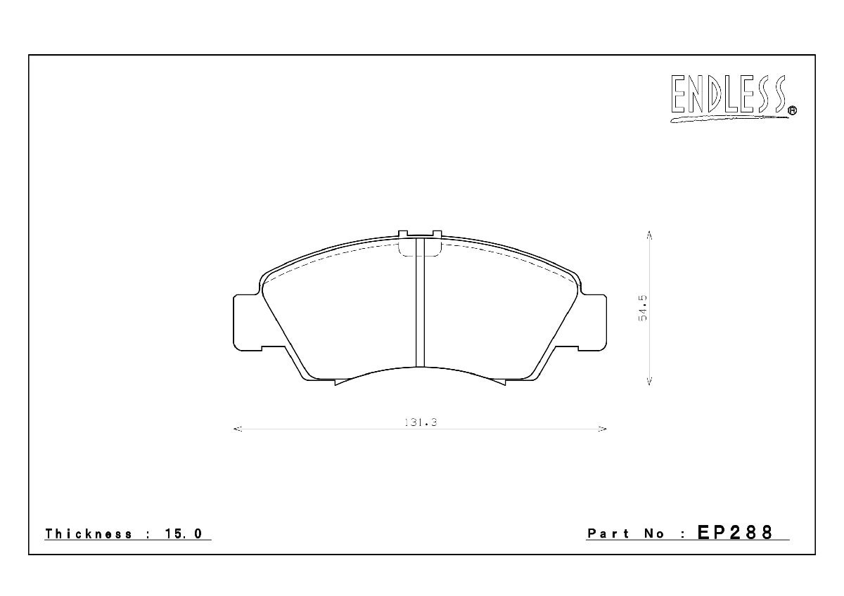 エンドレス ブレーキパッド SSY フロント左右セット ホンダ インテグラ DC1 (ZXi・ZX・ABS無) EP288 送料無料_画像2