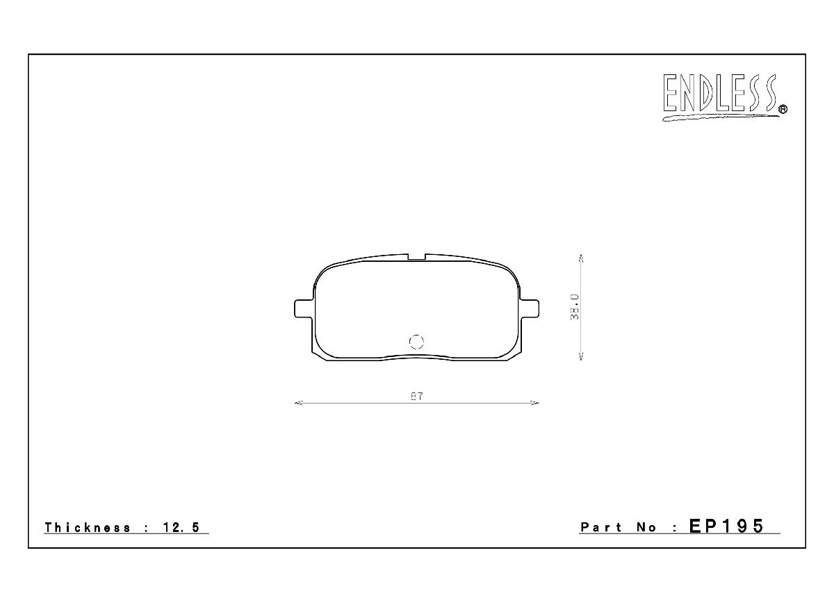 エンドレス ブレーキパッド SSS リア左右セット トヨタ スターレット EP91 (グランツァ・4輪ディスク) EP195 送料無料_画像2