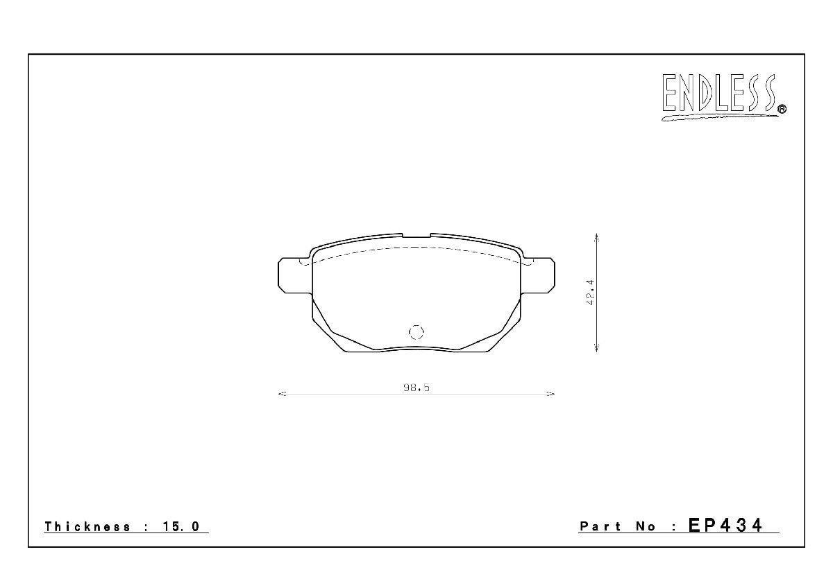エンドレス ブレーキパッド SSS リア左右セット トヨタ ヴィッツ NCP91 (RS) EP434 送料無料_画像2