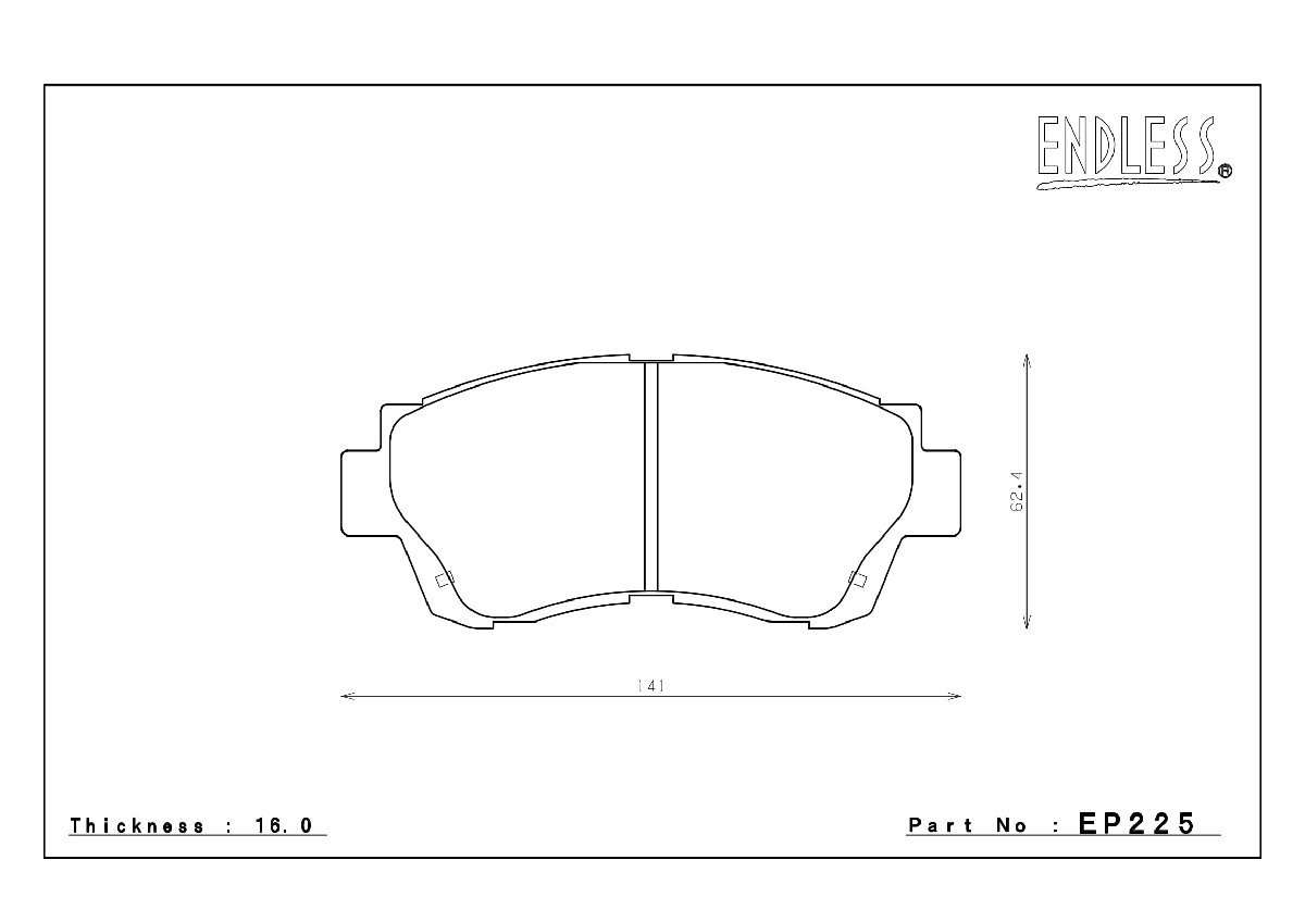 エンドレス ブレーキパッド SSM PLUS フロント左右セット トヨタ アリスト JZS147 (NA) EP225 送料無料_画像2