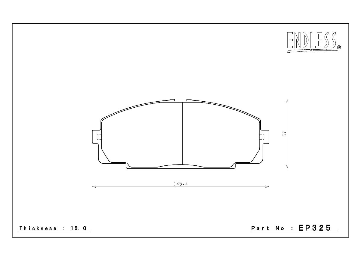 エンドレス ブレーキパッド SSY フロント左右セット トヨタ ハイエース・レジアス エース LH109V/119V EP325 送料無料_画像2