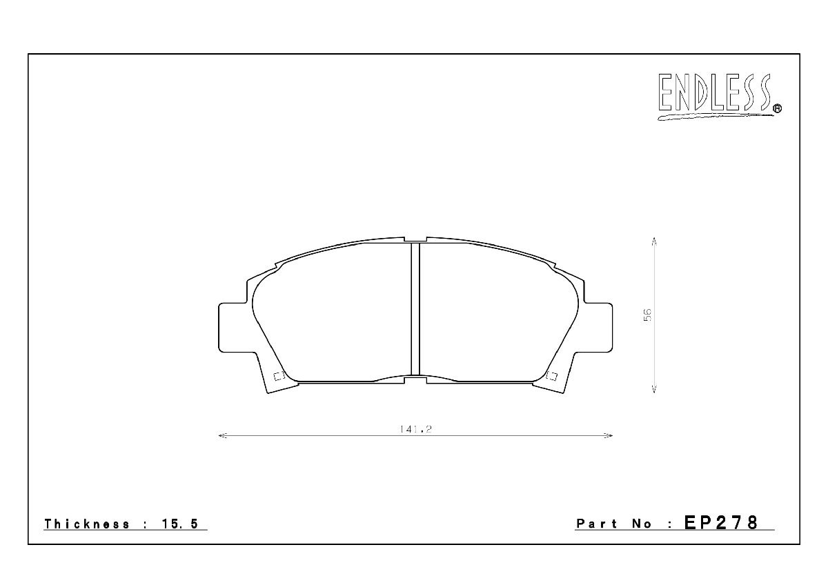 エンドレス ブレーキパッド SSY フロント左右セット トヨタ カルディナ ST210 (GT) ST215 EP278 送料無料_画像2