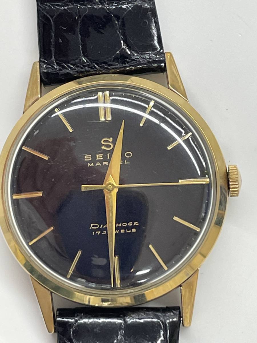 SEIKO マーベル ブラック文字盤 手巻き 稼働品 品 | incalake.com