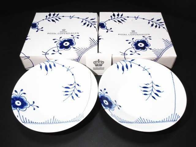 XN968◇ロイヤルコペンハーゲン ブルーフルーテッド メガ 花柄 ペア