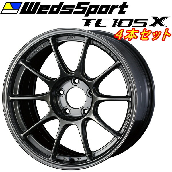WedsSport TC105X 4本Set EJチタン9.0-17インチ 5穴/PCD114.3 インセット+35