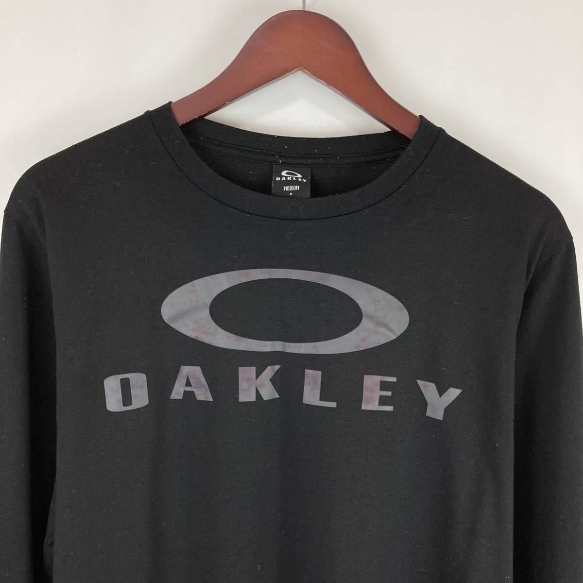 OAKLEY Oacley . вода скорость . мужской длинный рукав tops cut and sewn Logo принт одноцветный черный чёрный цвет M размер спорт уличный функция материалы 
