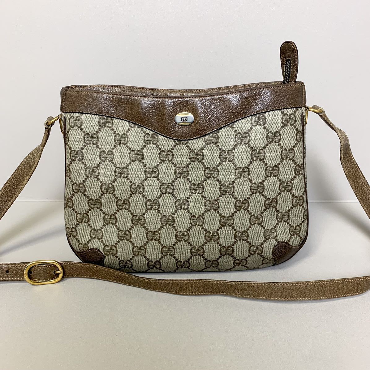 GUCCI グッチ オールドグッチ ショルダーバッグ 斜め掛け GGプラス