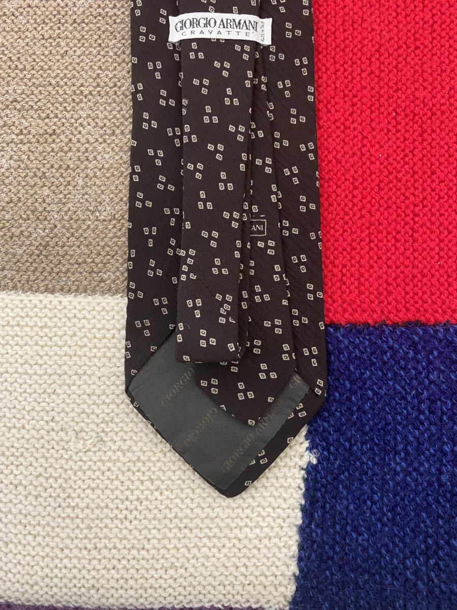 ブランドネクタイ アルマーニ vintage ARMANI necktie シルクネクタイ シルク100% silk 古着 ビンテージ イタリア製 ハイブランド_画像5