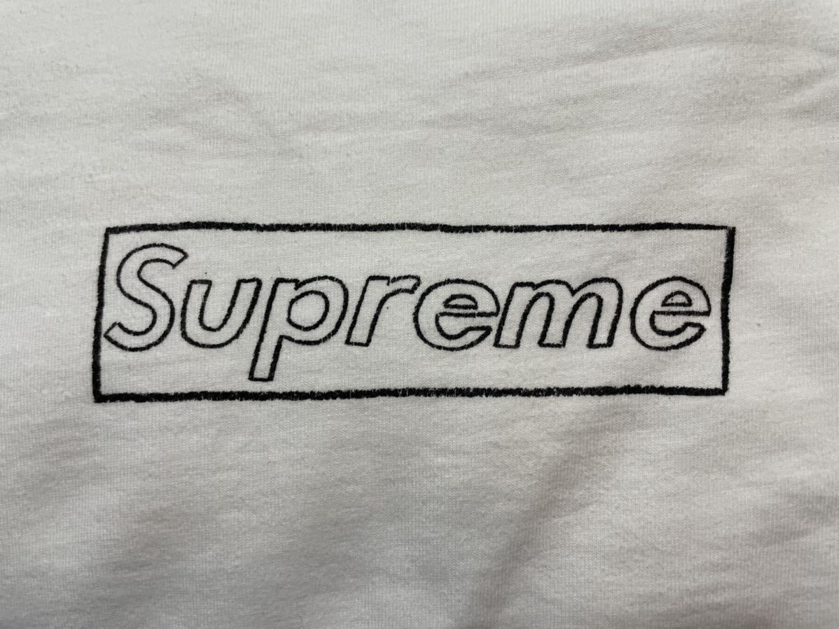 XL Supreme KAWS Chalk Logo Tee XLarge White 21SS week18 シュプリーム カウズ チョーク ロゴ Tシャツ ホワイト 白 半袖 Tシャツ_画像3